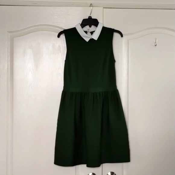 Anthropologie Dresses & Skirts - Lili Wang for Lilies Closet Womens Dress 10 Anthro Green Sleeveless Pin Tuck